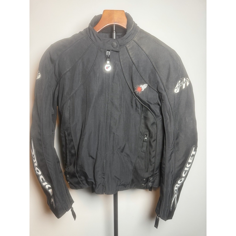 Joe Rocket Motorcycle Jacket Womens Large Black Protective Inserts Zip-In Liner